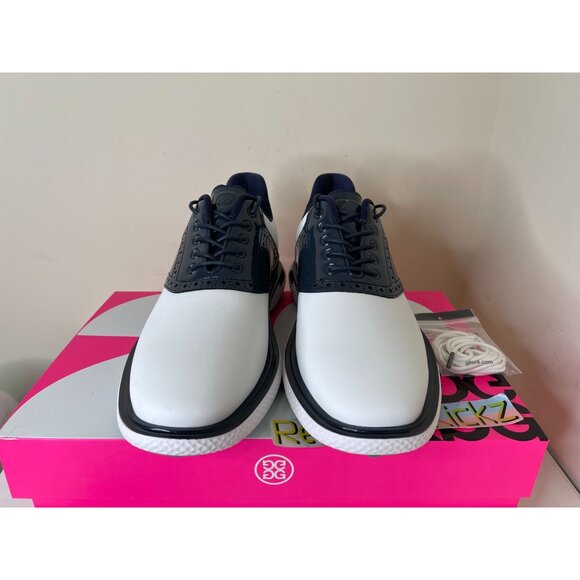 G/FORE GALLIVAN2R SADDLE GOLF SHOES WHITE NAVY MENS SIZES - Picture 2 of 7